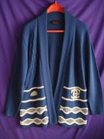 Prachtige lange wollen vest met lange mouwen. Blauw., Kleding | Dames, Blauw, Maat 42/44 (L), Ophalen of Verzenden, Livingston