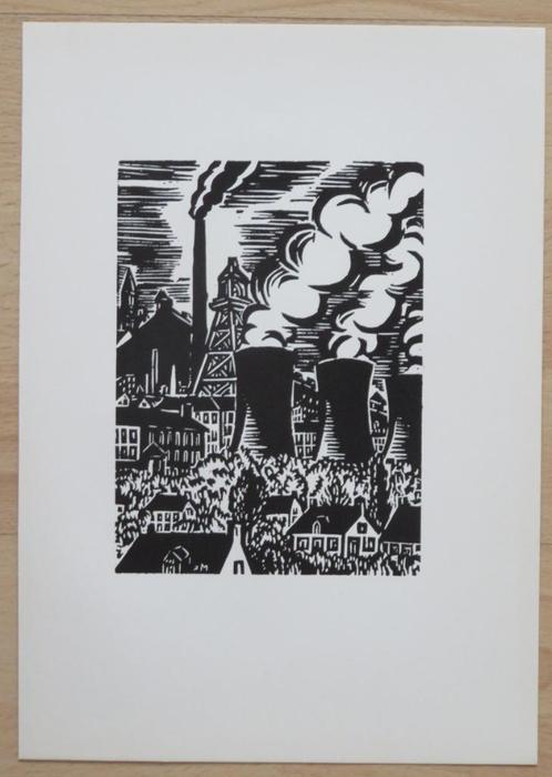 Houtsnede van Frans Masereel: WINTERSLAG, Antiek en Kunst, Kunst | Etsen en Gravures, Verzenden