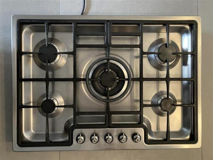 SMEG gaskookplaat, Electroménager, Tables de cuisson, Comme neuf, Encastré, 5 zones de cuisson ou plus, Enlèvement