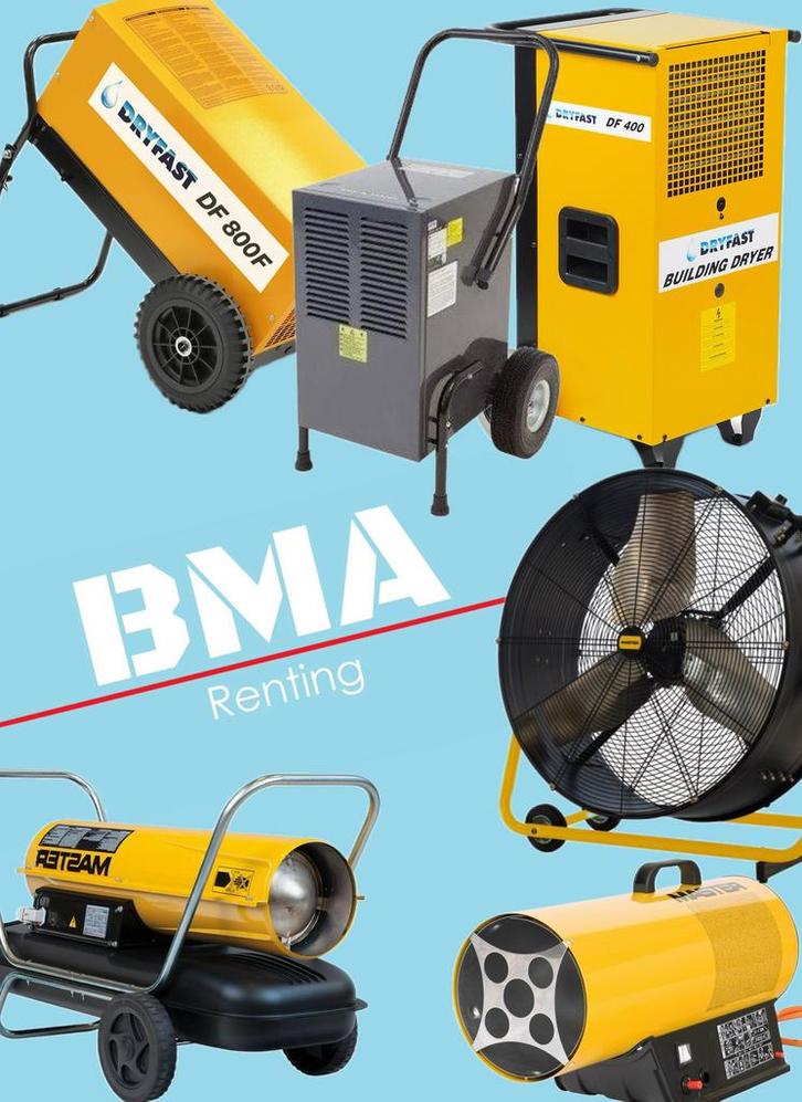 Bouwdrogers TE HUUR, Doe-het-zelf en Bouw, Verwarming en Radiatoren, Zo goed als nieuw, Ophalen of Verzenden