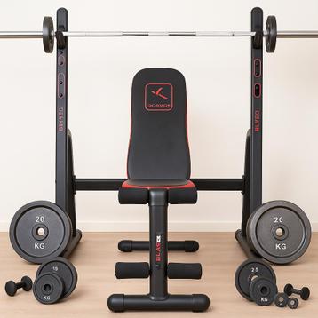Ensemble de musculation complet DOMYOS (barre olympique 140) beschikbaar voor biedingen