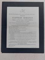 oud overlijdensbericht (1958) - Brugge, Verzamelen, Bidprentjes en Rouwkaarten, Verzenden