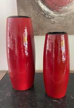 Prachtige rode vazen 50 cm en 40 cm, Enlèvement, Comme neuf