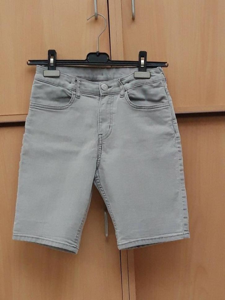 Grijze jeans short H&M jongen 152-158/12-13j slim fit, Kinderen en Baby's, Kinderkleding | Maat 152, Zo goed als nieuw, Jongen