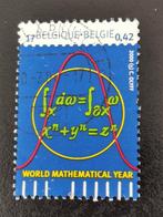 Belgie 2000 - Wereld Wiskunde Jaar, Ophalen of Verzenden, Gestempeld