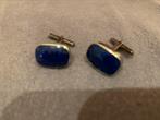 Zilveren manchetknopen met Lapis Lazulli, Handtassen en Accessoires, Manchetknopen, Ophalen of Verzenden, Nieuw, Zilver