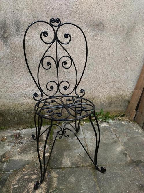 2 x chaises en fer forgé + table fer forgé, Antiek en Kunst, Antiek | Meubels | Stoelen en Sofa's, Ophalen