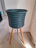 Donkergroene plantenstaander op poten, 25cm diameter, Ophalen of Verzenden