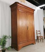 Hoge antieke Franse Louis Philippe kleerkast zw eik H 237, Antiek en Kunst, Ophalen