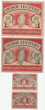 OEHOE  LUCIFERS   2 pak en 2 etiket,, Verzamelen, Rookartikelen, Aanstekers en Luciferdoosjes, Nieuw, Verzenden, Luciferdoosjes of -merken