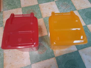 nieuwe pvc tafelvuilbakjes op wieltjes met deksel, Enlèvement ou Envoi, Neuf