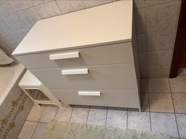 Wit ladenkastje met 3 lades – ideaal voor badkamer, Huis en Inrichting, Kasten | Ladekasten, Zo goed als nieuw, Ophalen