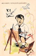 oude postkaart cartoon Adolf Hitler, Verzamelen, 1940 tot 1960, Gelopen, Ophalen of Verzenden