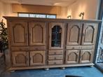 Grote massief houten kast met glas-in-lood, Ophalen, Overige materialen, 250 tot 300 cm, Gebruikt