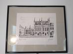 Pentekening Brugge Burg, Antiek en Kunst, Kunst | Schilderijen | Klassiek, Ophalen