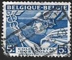1 Postzegel België 1945 Mercurius Collis, Frankeerzegel, Ophalen of Verzenden, Gestempeld, Treinen