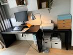 Zwart bureau IKEA, 2 delen, Huis en Inrichting, Bureaus, Ophalen, Gebruikt, Bureau