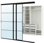 IKEA PAX – 2 caissons 50 cm + portes coulissantes miroir, Comme neuf, Enlèvement, 50 à 75 cm, 200 cm ou plus