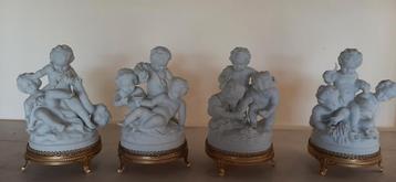 4 Figurines en biscuit, Enlèvement, Comme neuf