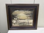 Schilderij G. Naert -  Maanlandschap, Antiek en Kunst, Ophalen
