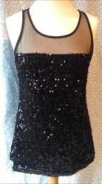 glitter topje zwart maat M, Vêtements | Femmes, Tops, Enlèvement ou Envoi, Taille 38/40 (M), Noir