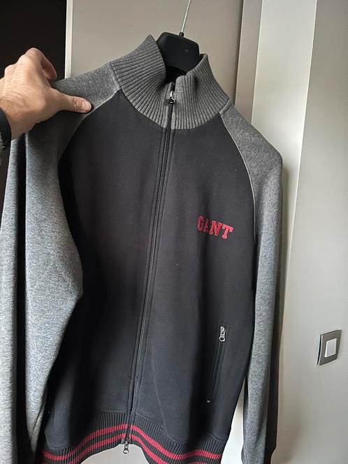Gant college jack Aspen size L, Kleding | Heren, Jassen | Zomer, Zo goed als nieuw, Maat 52/54 (L), Grijs, Ophalen of Verzenden