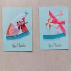 2 vintage postkaarten Vive St. Nicolas ( met stof afgewerkt), Verzamelen, Ophalen of Verzenden
