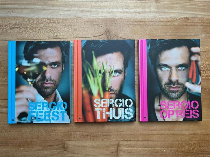 Nieuwe reeks Sergio feest, Sergio op reis & Sergio thuis, Boeken, Kookboeken, Nieuw, Nederland en België, Ophalen of Verzenden