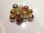 12 gouden kerstballen, Diversen, Kerst, Ophalen of Verzenden, Zo goed als nieuw