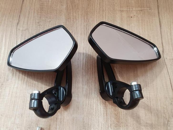 Bar-end spiegels stuureind 11x6 cm, Motoren, Onderdelen | Merk-onafhankelijk, Nieuw, Ophalen of Verzenden