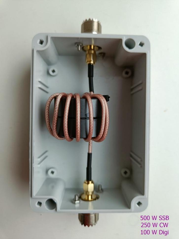Mantelstroomfilter (1:1 balun) 500W voor HF (1,8-30 MHz) F/F, Telecommunicatie, Antennes en Masten, Nieuw, Accessoires, Ophalen of Verzenden