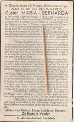 Bidprentje Zuster Verfaillie, Verzenden, Bidprentje