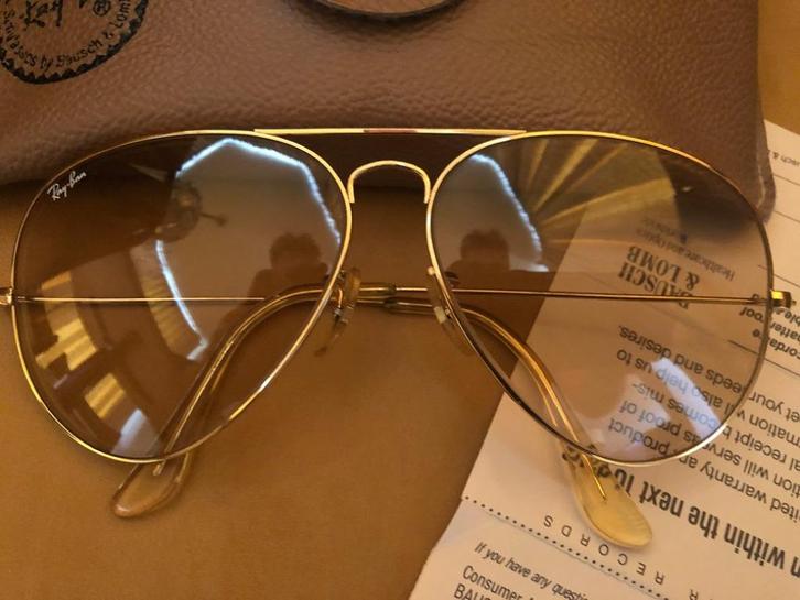 Vintage B&L Ray-Ban Aviator 62mm zonnebril photochromic A9, Handtassen en Accessoires, Zonnebrillen en Brillen | Heren, Zo goed als nieuw