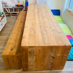 Steiger Houten (eet)tafel met bank, Huis en Inrichting, Tafels | Eettafels, Ophalen, Gebruikt