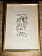 Staalgravure van J.Svengsbir « Zlatyhad (gouden slang) 1970, Ophalen of Verzenden