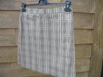 Stijlvol licht bruine rok met ruitjes (Kishida – Milano), Ophalen, Maat 38/40 (M)