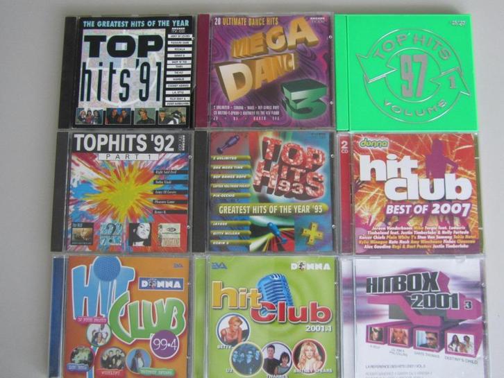 LOTJE VAN 9 VERZAMELCDS (Tophits/Hitclub/Hitbox), Cd's en Dvd's, Cd's | Verzamelalbums, Gebruikt, Dance, Ophalen of Verzenden
