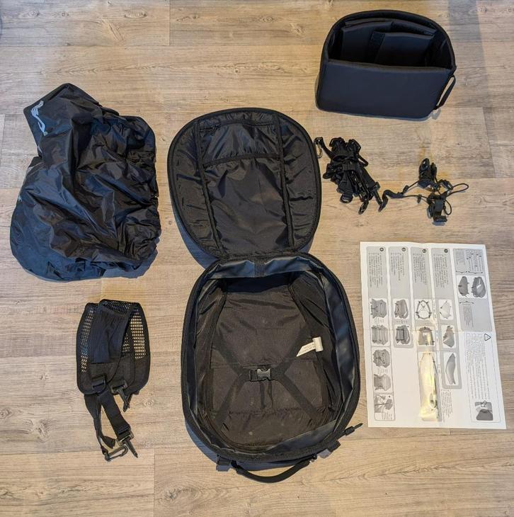 Bagster Spider zwarte zadeltas - 15 tot 23 liter, Motoren, Accessoires | Koffers en Tassen, Gebruikt, Ophalen of Verzenden