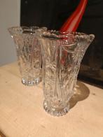 2 glazen vaasjes met rode druppels, Luminarc, Ophalen of Verzenden