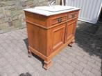 Armoire en chêne/plateau en marbre/évier et robinet converti, Maison & Meubles, Antiek, Moins de 100 cm, Enlèvement, Utilisé