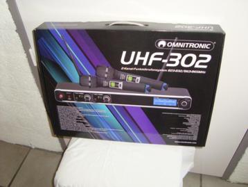 OMNITRONIC UHF-302 dubbel wireless micr.syst. nieuw 20221919 beschikbaar voor biedingen