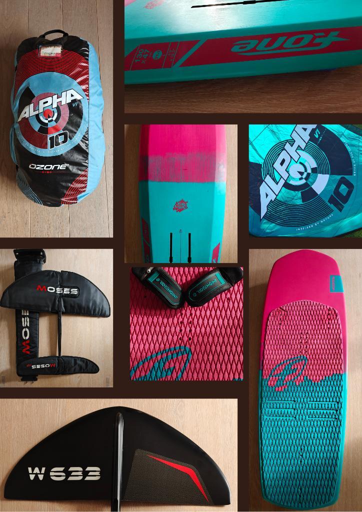 TE KOOP: COMPLEET KITEFOIL PAKKET, Watersport en Boten, Kitesurfen, Zo goed als nieuw, Kitesurf-set, 10 m², Directional, Ophalen