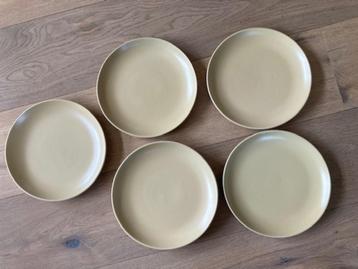 Kaasfondueborden 6 stuks donkerbeige/gele kleur beschikbaar voor biedingen