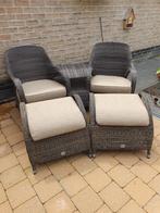 2-persoons tuinzetel met tafeltje, Gebruikt, Rotan, Bank, Loungeset