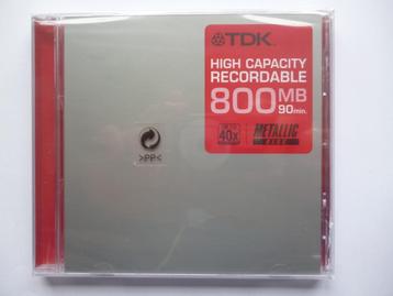 TDK CD+R 800Mb (8 stuks met hoesje, sealed) beschikbaar voor biedingen