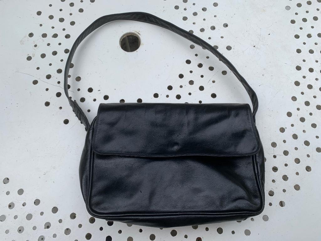 Enny petit sac main beau cuir noir 24cm x17x8 Lani re Sacs