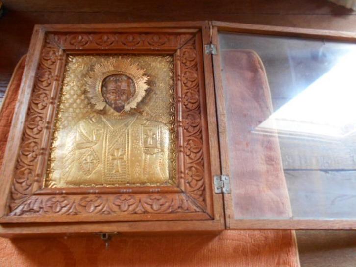 2 x antieke ikoon, zeer mooi, roemenie, Antiek en Kunst, Antiek | Religieuze voorwerpen, Verzenden
