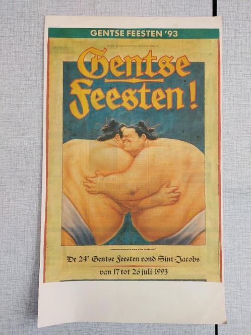 Jan Bosschaert Gentse Feesten - Krantenknipsel 1993, Collections, Personnages de BD, Utilisé, Image, Affiche ou Autocollant, Autres personnages
