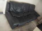 zwart lederen salon  3 zit + 2 clubzetels, Huis en Inrichting, Zetels | Zetels, Ophalen, Gebruikt, Leer