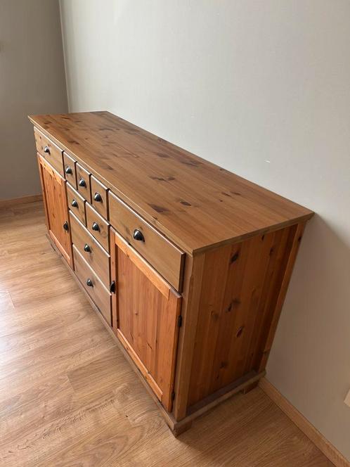 Houten commode met lades en deuren, Huis en Inrichting, Kasten | Dressoirs, Gebruikt, Met lade(s), Met deur(en), Ophalen